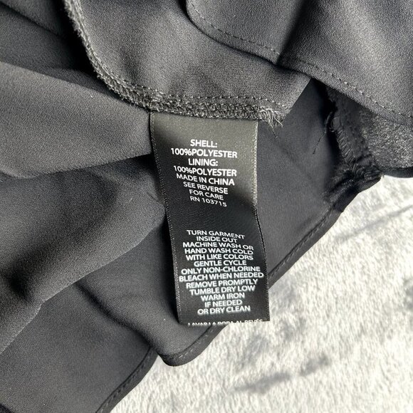 Nicole Miller One Shoulder Pleated Solid Black Dress Asymmetrical Whimisical 8 - Picture 10 of 12